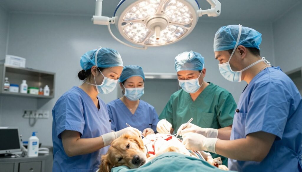 procedimento cirúrgico em cães