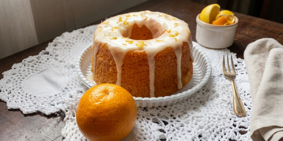 Bolo de Laranja com Cobertura de Glacê
