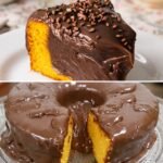 Bolo Vulcão de Cenoura com Cobertura de Brigadeiro
