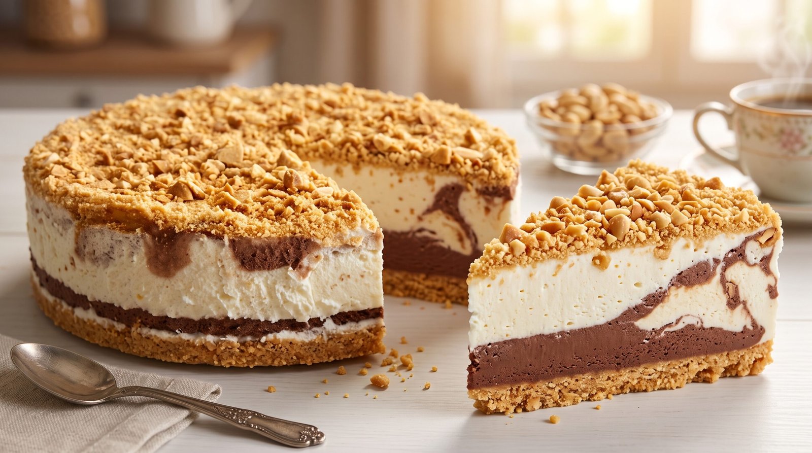 Torta Gelada de Paçoca com Chocolate