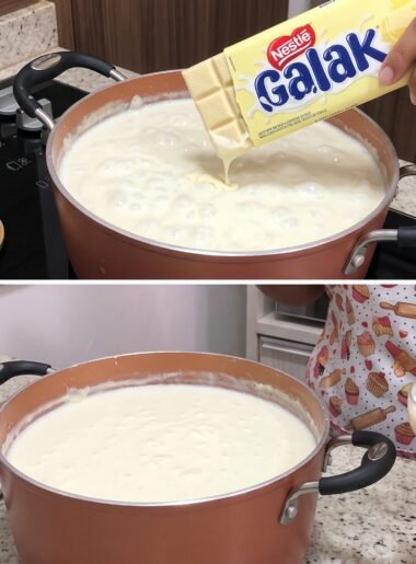 Canjica Cremosa com Chocolate Branco Galak