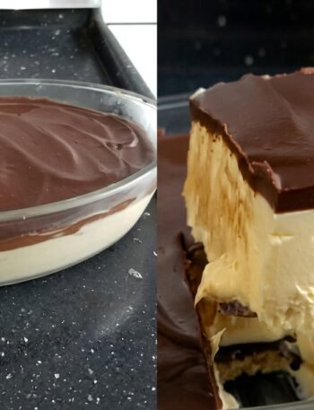 Sobremesa Moça Gelada com Cobertura de Ganache de Chocolate