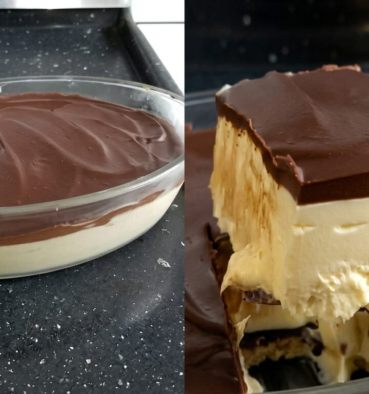 Sobremesa Moça Gelada com Cobertura de Ganache de Chocolate