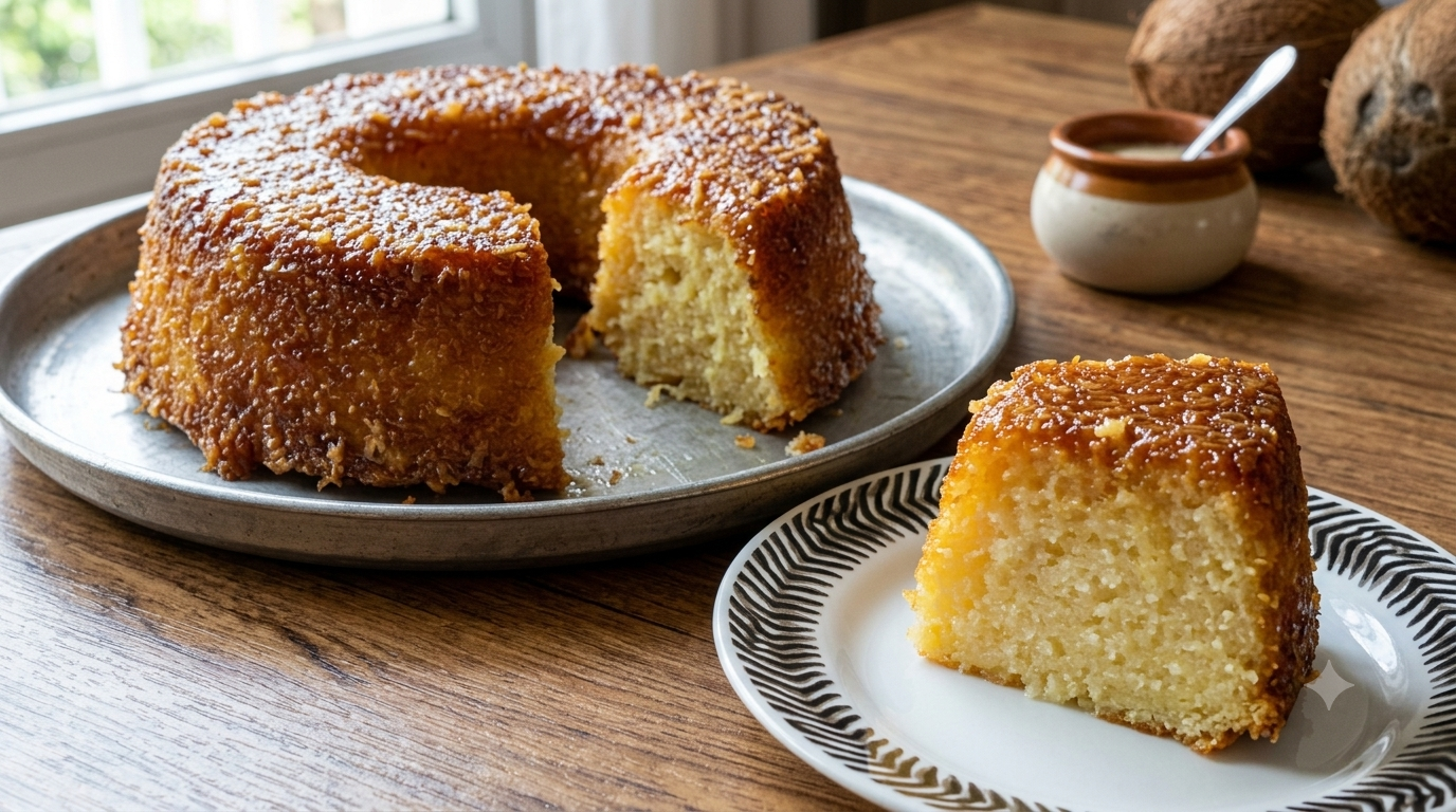 Bolo de Aipim com Coco Cremosão