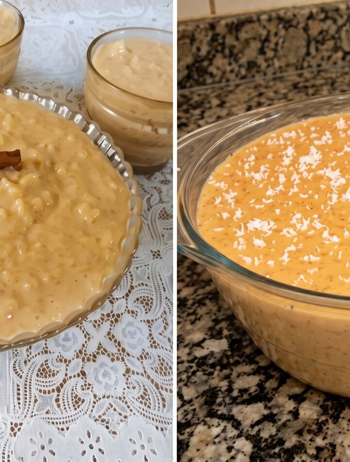 Arroz-Doce Caramelizado com Canela e Coco