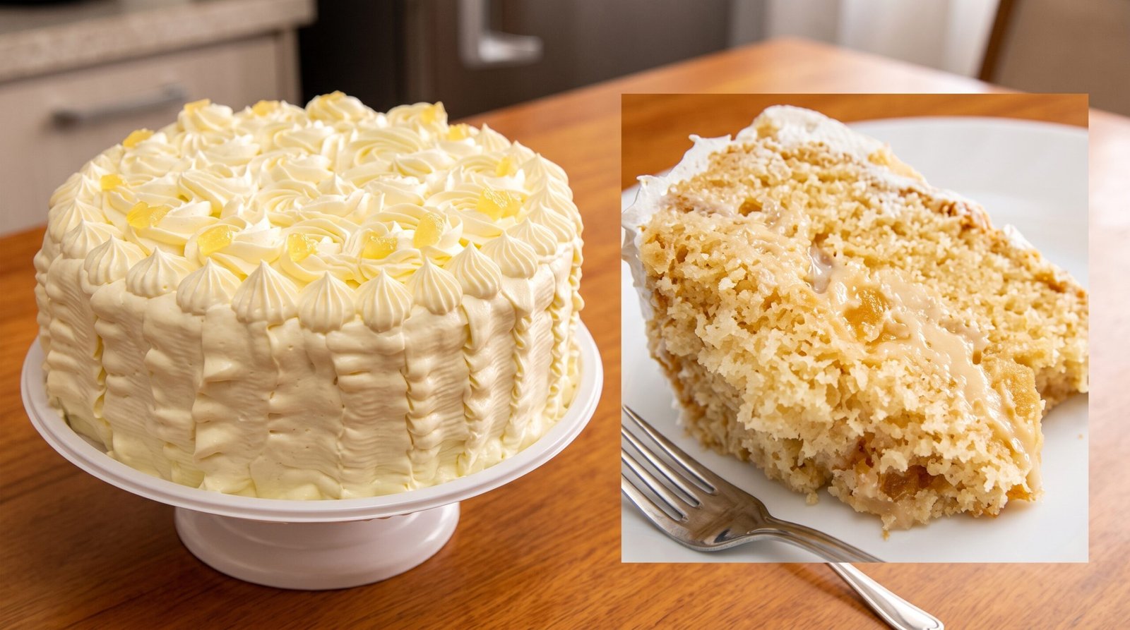Bolo de Abacaxi com Coco