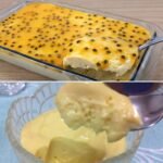 Mousse de Maracujá Cremoso com Calda da Fruta