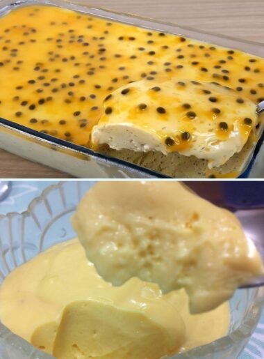 Mousse de Maracujá Cremoso com Calda da Fruta