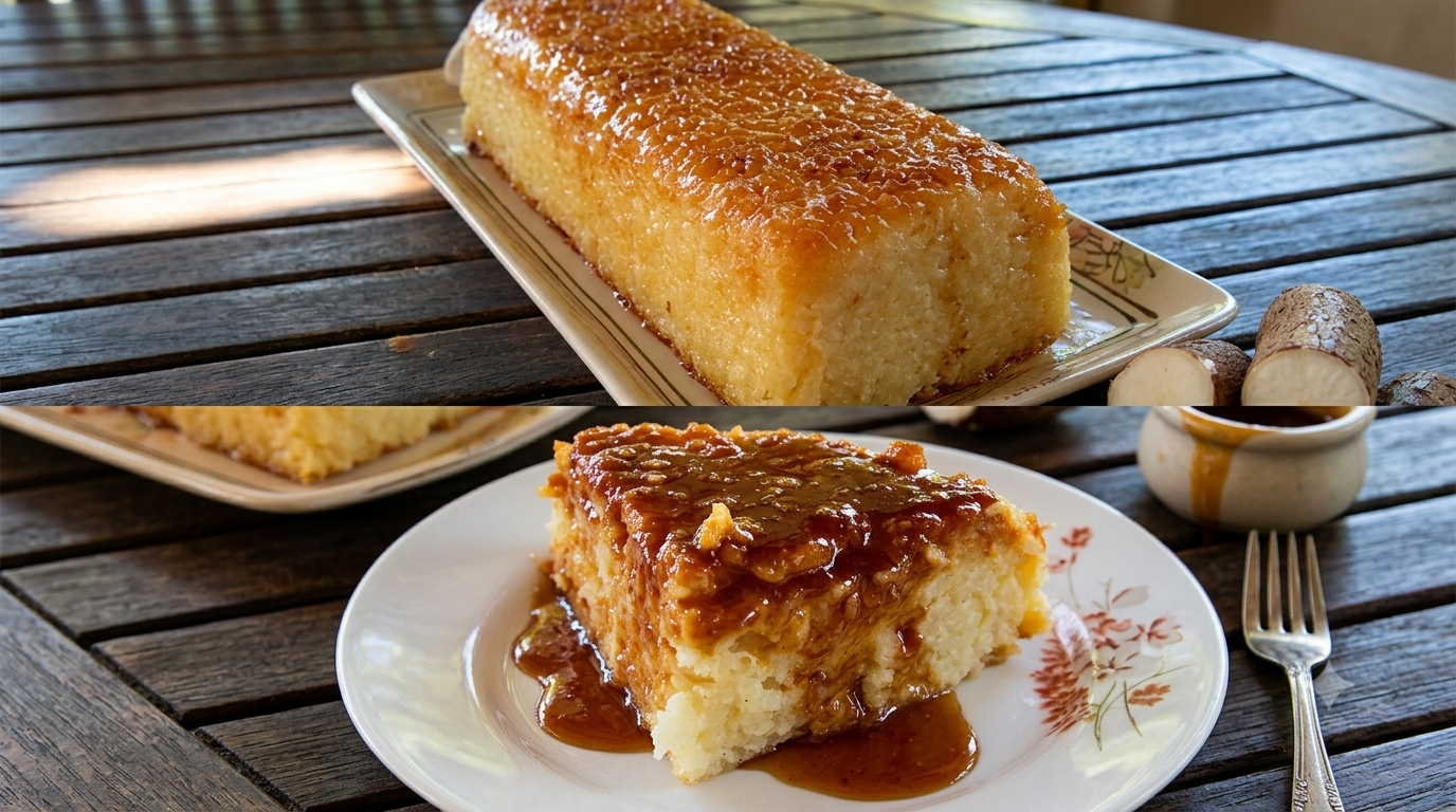 Bolo de Mandioca Caramelizado