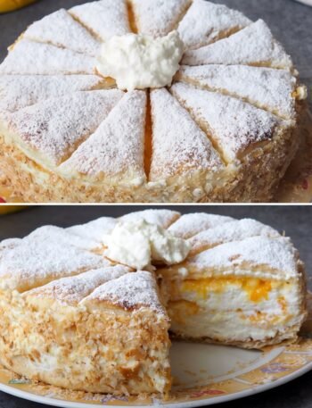 Torta de Massa Folhada com Chantilly