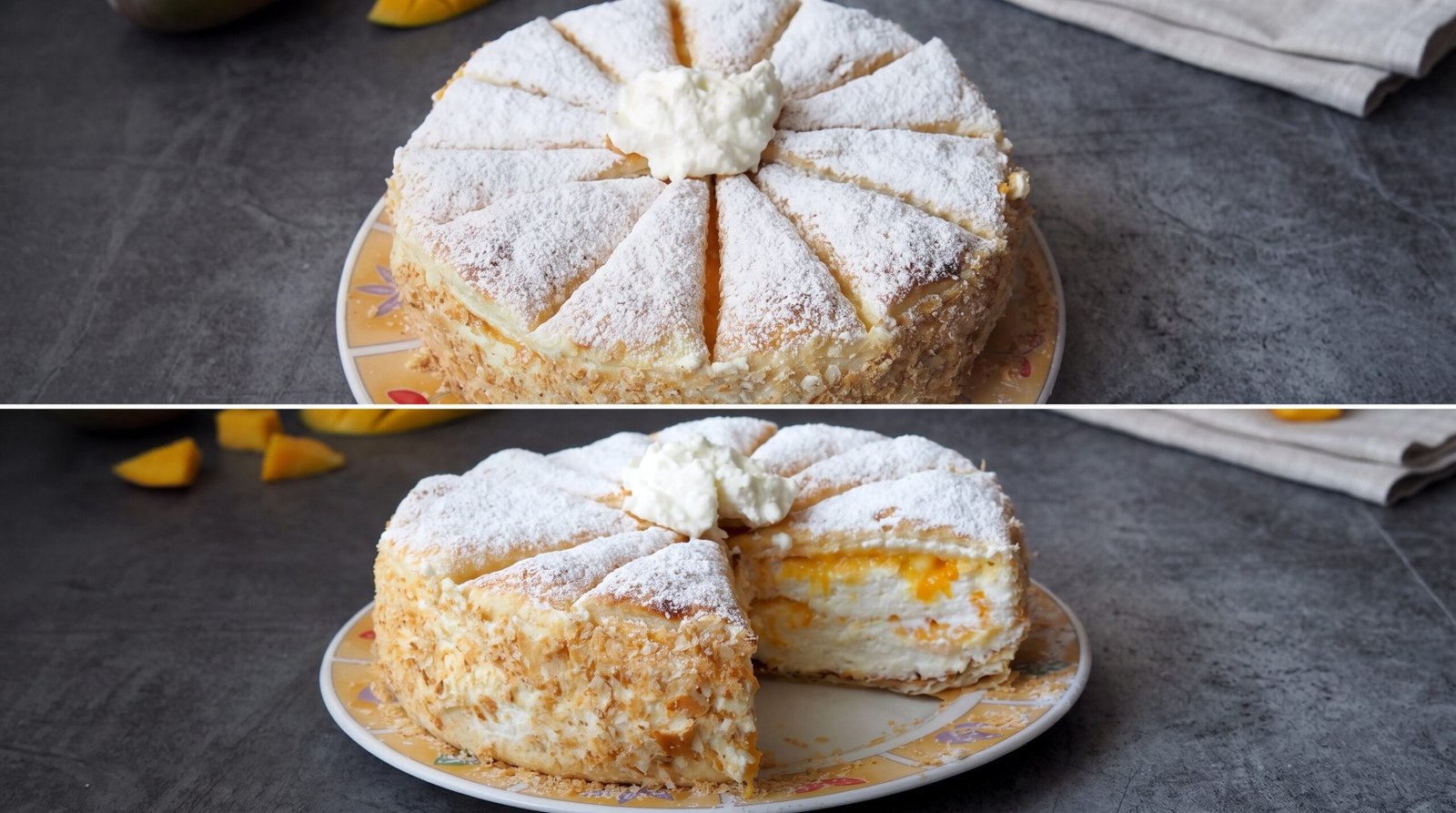 Torta de Massa Folhada com Chantilly