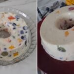 Gelatina Cremosa com Salada de Frutas