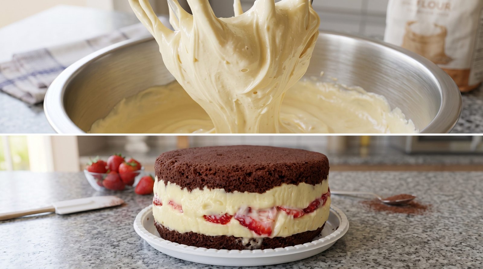 Gelado de Creme de Leite com Cobertura de Chocolate