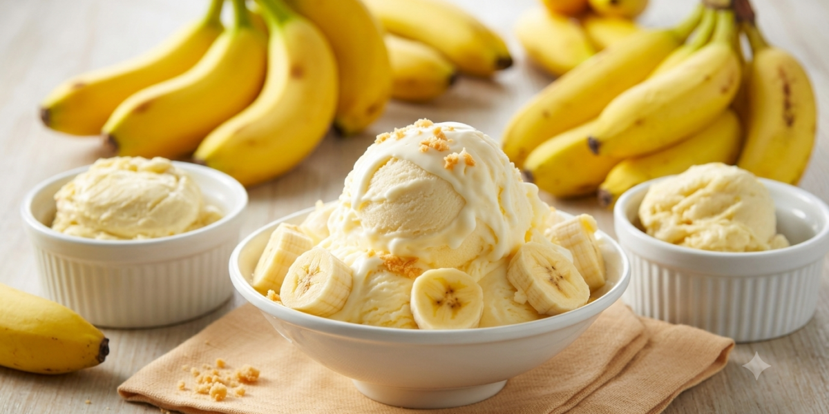 Sorvete de Banana Caseiro