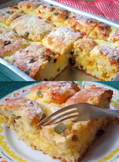 Pão Doce de Frutas Cristalizadas com Creme