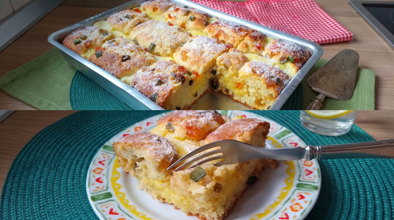 Pão Doce de Frutas Cristalizadas com Creme