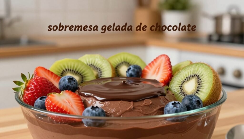 sobremesa gelada de chocolate