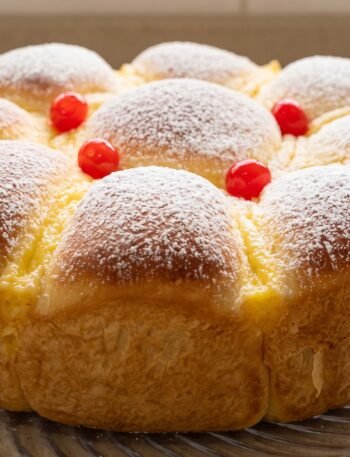 Pão Colmeia Recheado com Creme