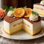 Bolo Gelado de Pêssego com Coco